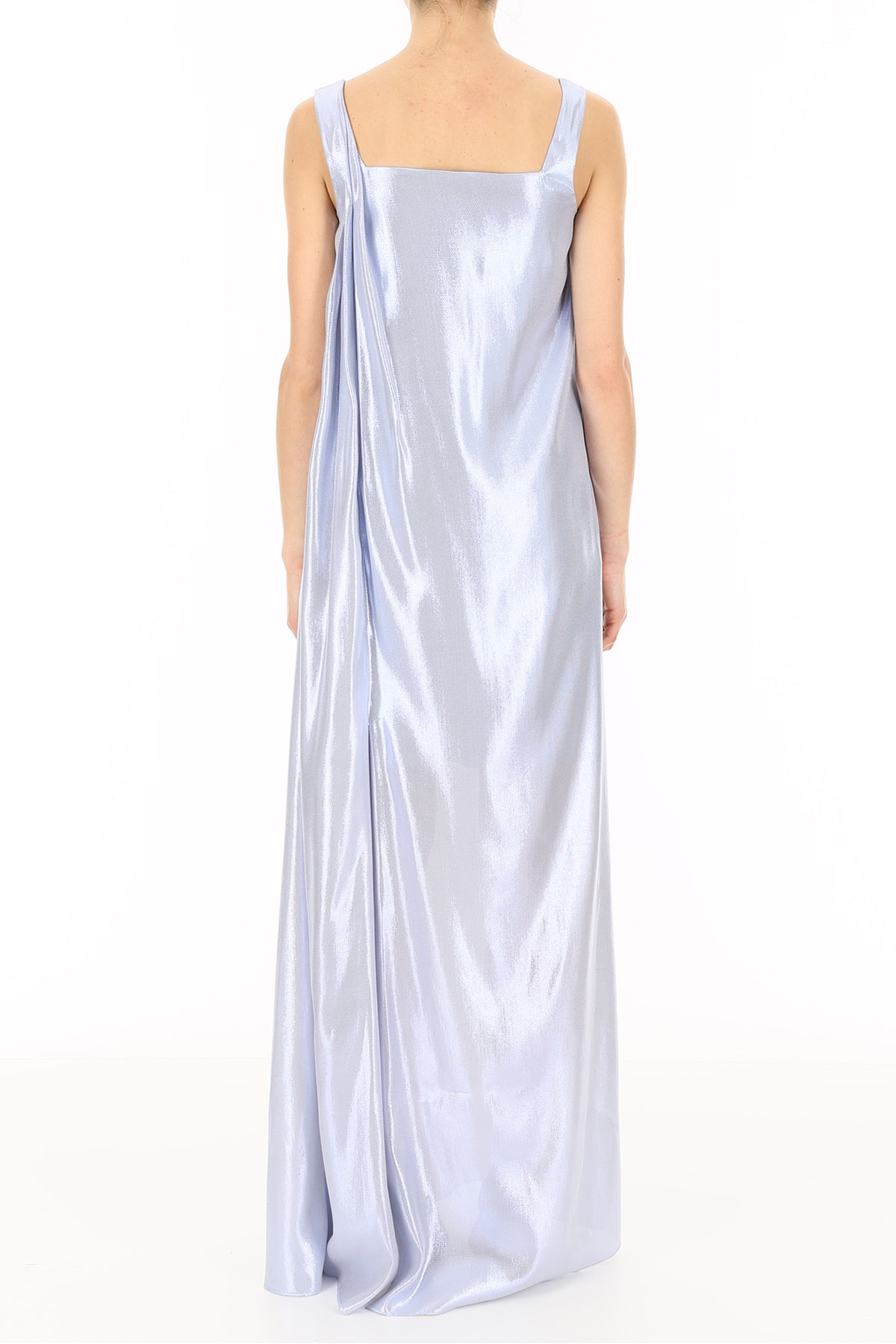 Alberta ferretti long lamé dress