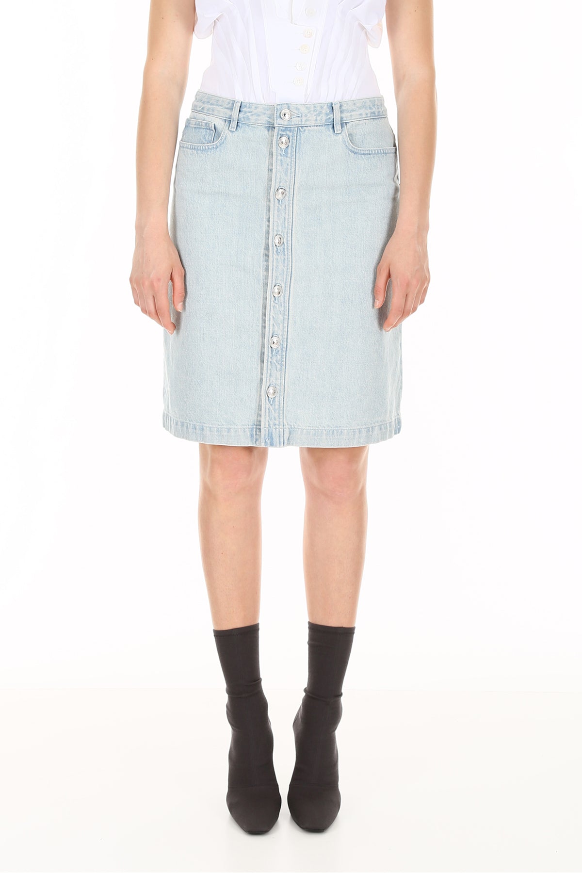 A.p.c denim therese skirt