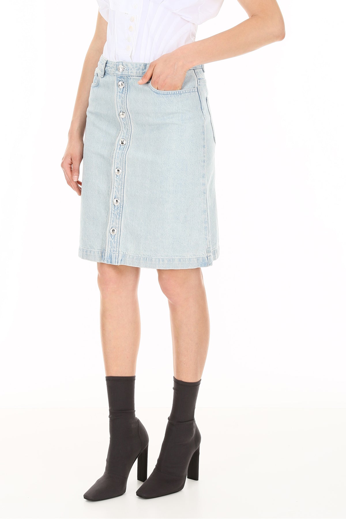 A.p.c denim therese skirt
