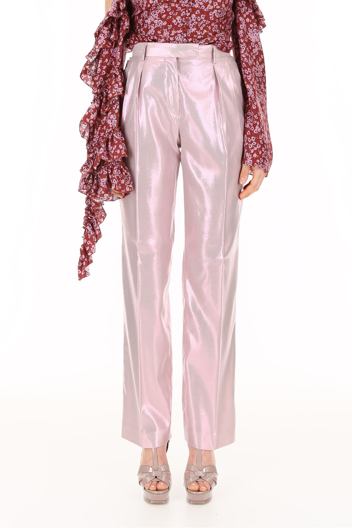 Alberta ferretti lurex trousers