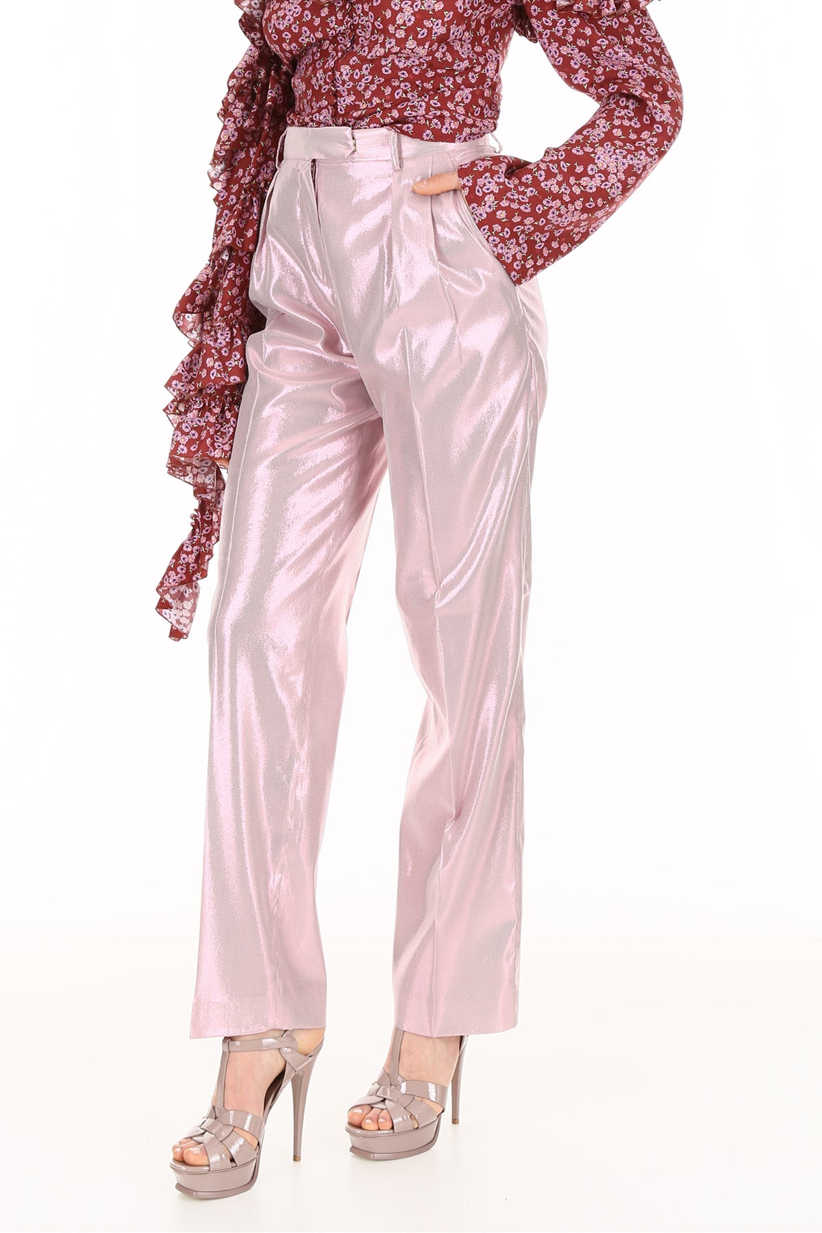 Alberta ferretti lurex trousers