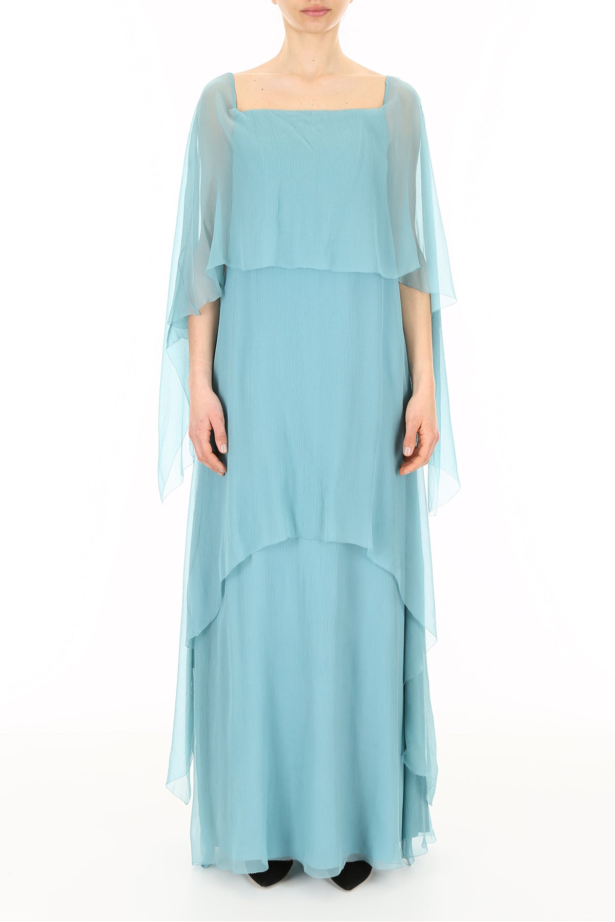 Alberta ferretti long silk dress