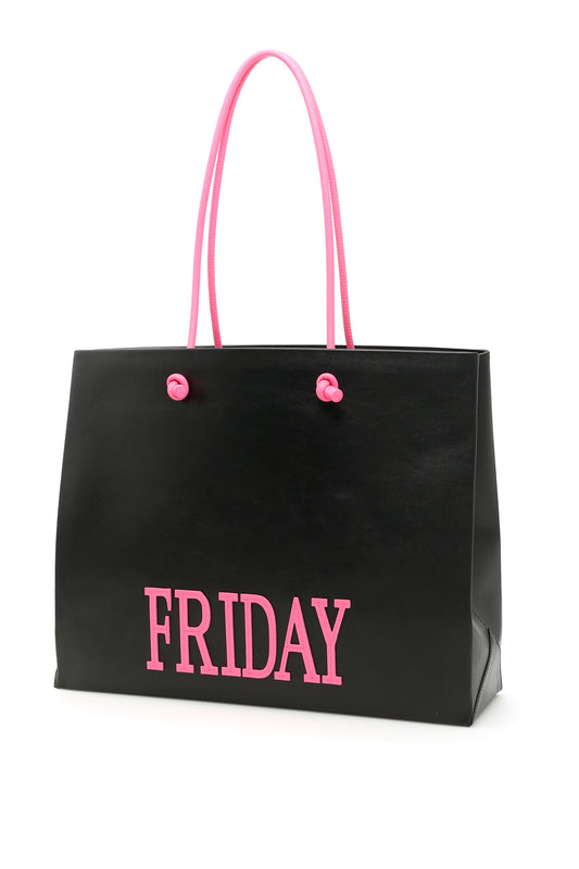 Alberta ferretti leather friday shopping bag