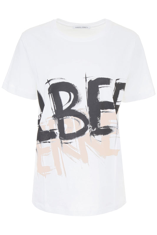 Alberta ferretti logo print t-shirt